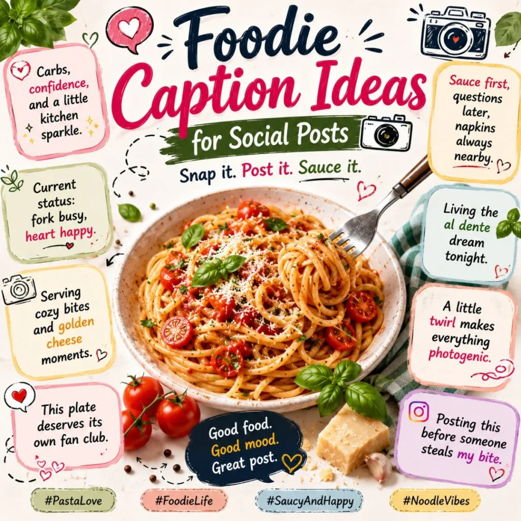 Foodie Caption Ideas for Social Posts 📸