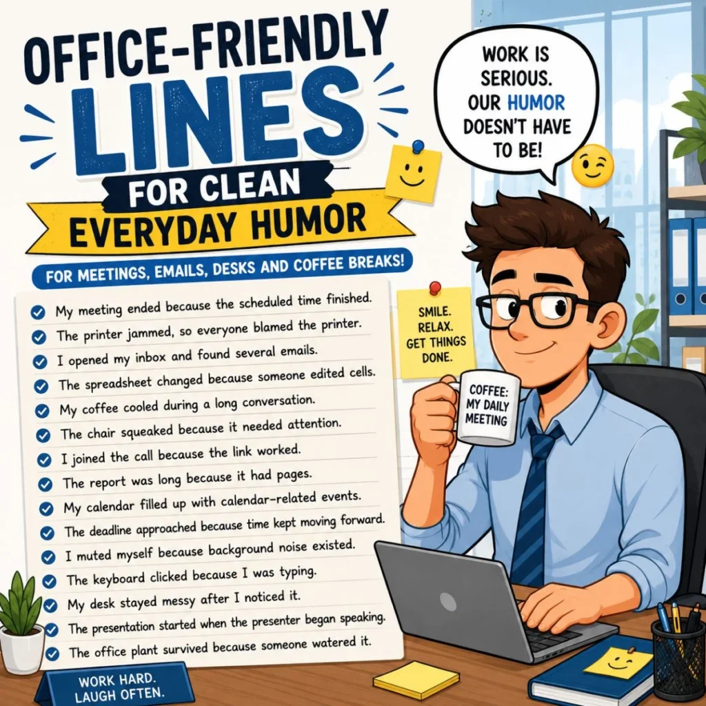Office-Friendly Lines for Clean Everyday Humor
