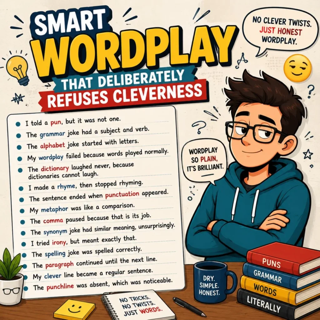 Smart Wordplay That Deliberately Refuses Cleverness