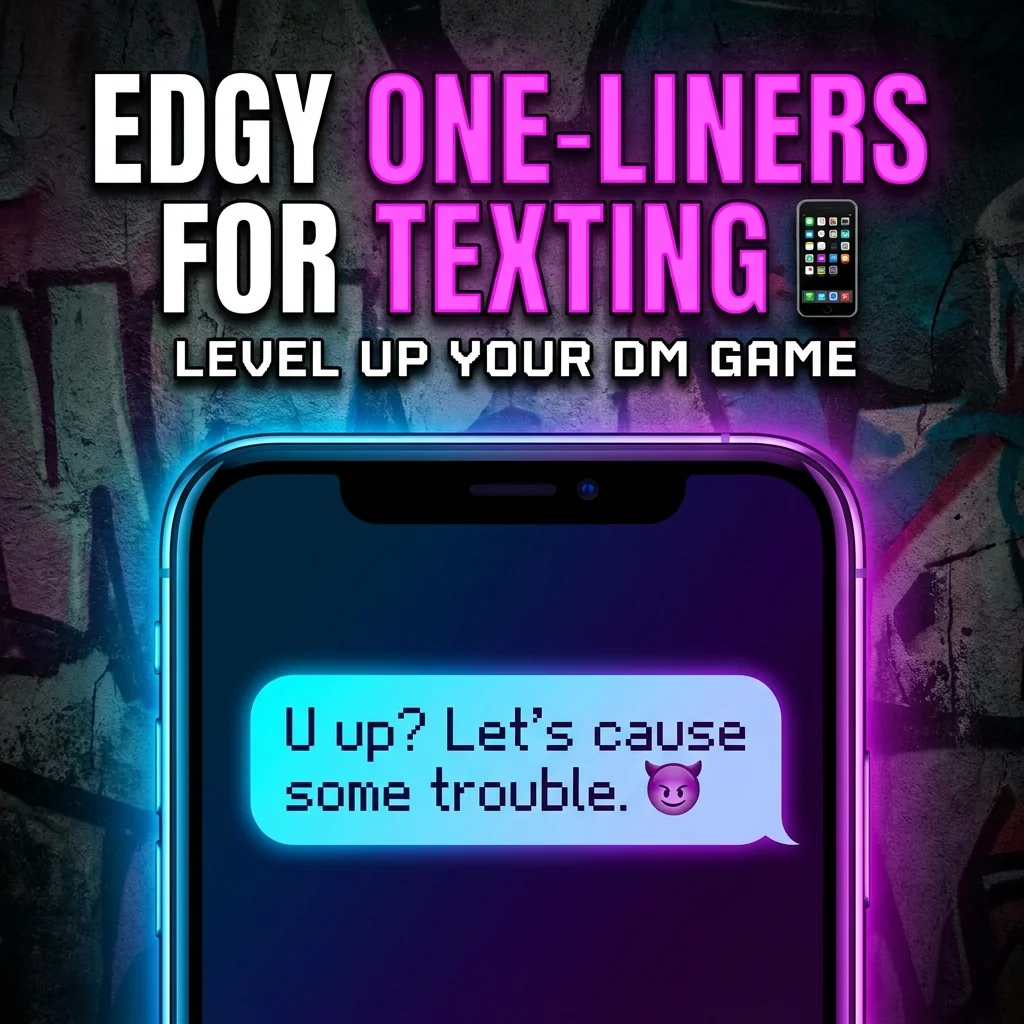 Edgy One-Liners for Texting ๐ฑ