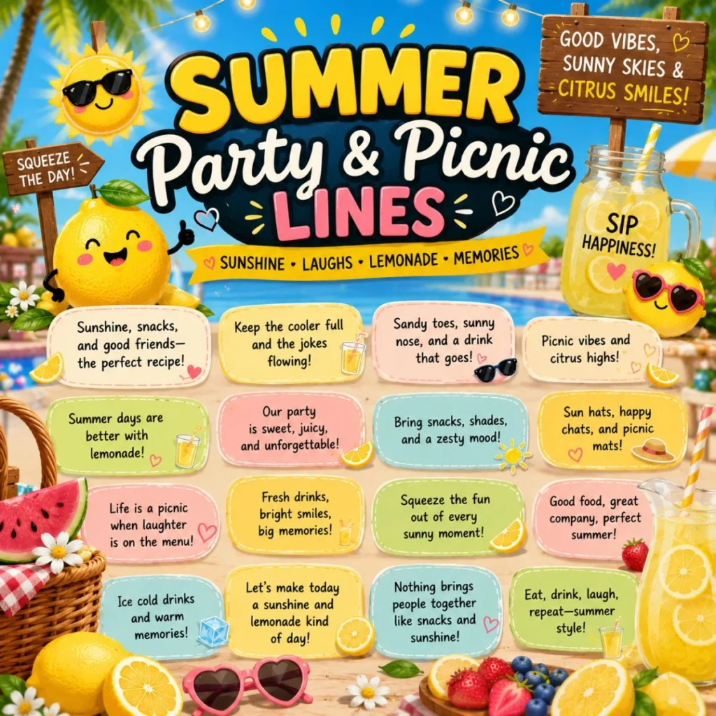 🌞 Summer Party and Picnic Lines