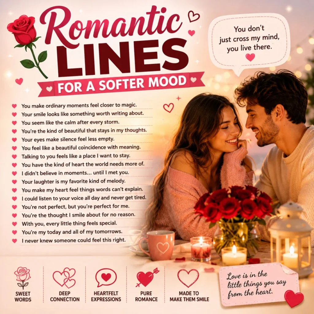 🌹 Romantic Lines for a Softer Mood