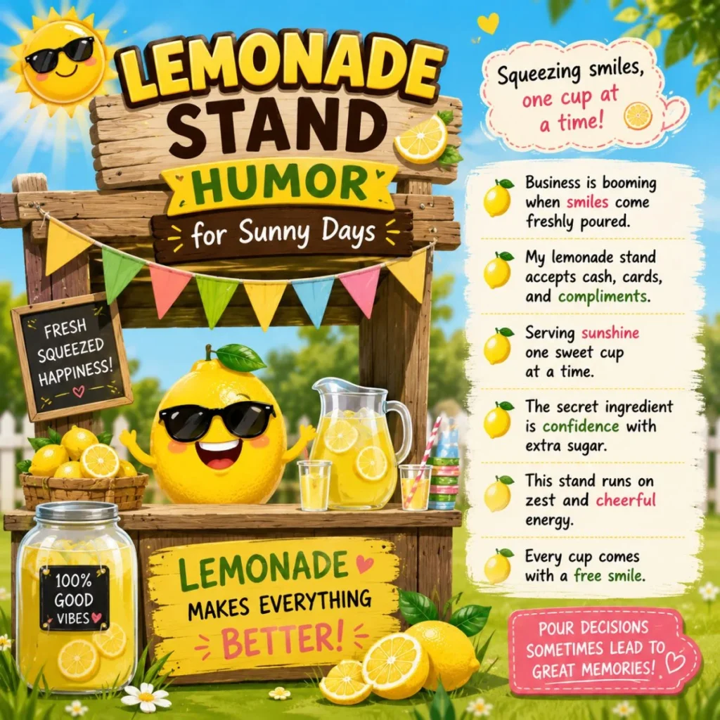 🍹 Lemonade Stand Humor for Sunny Days