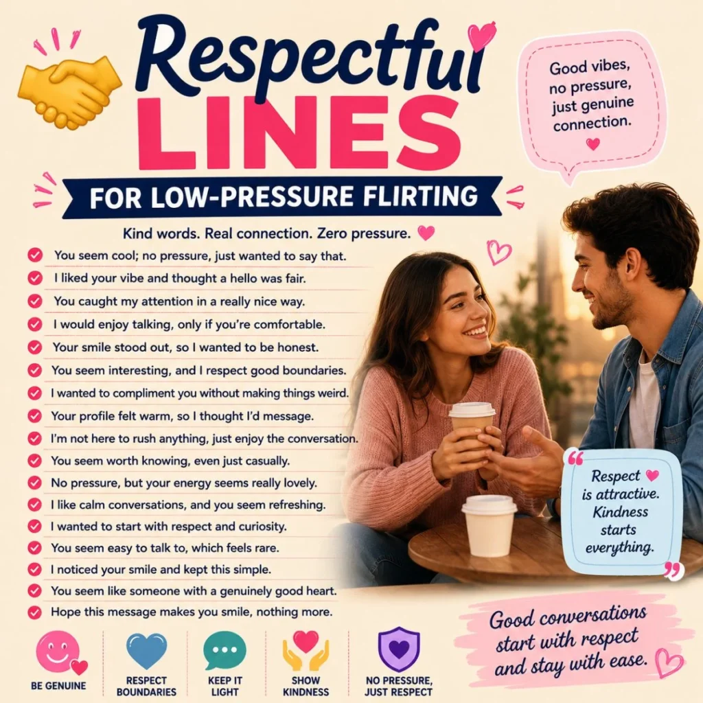 🤝 Respectful Lines for Low-Pressure Flirting