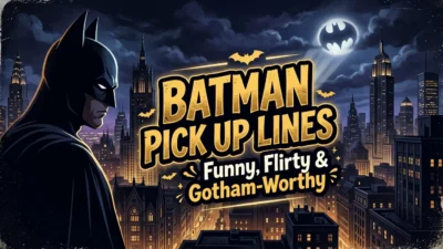 Batman pick up lines with funny and flirty Gotham-themed messages