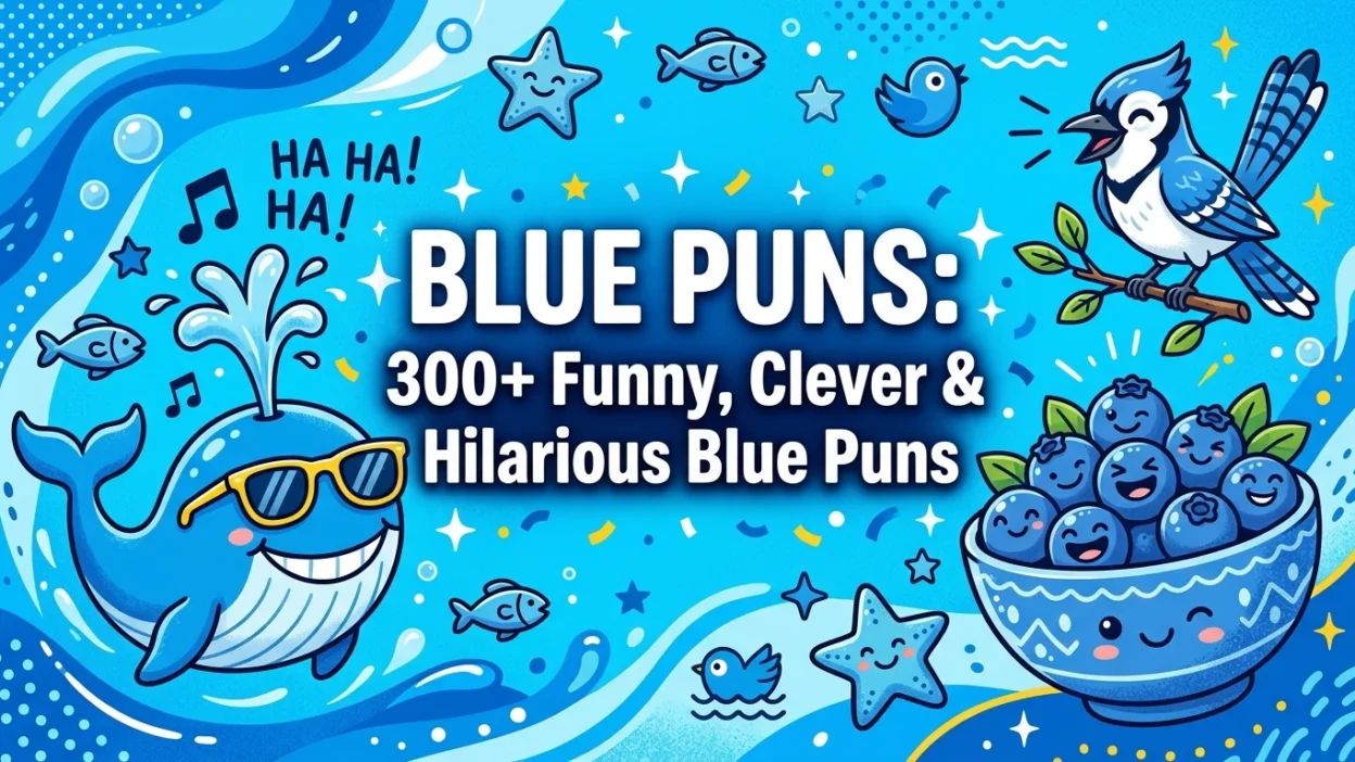 Blue Puns: 300+ funny, clever, and hilarious blue-themed jokes and wordplay