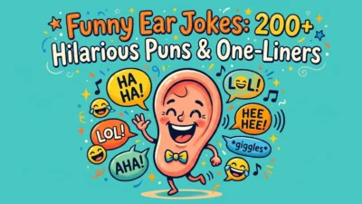 Funny ear jokes with hilarious puns and clever one-liners