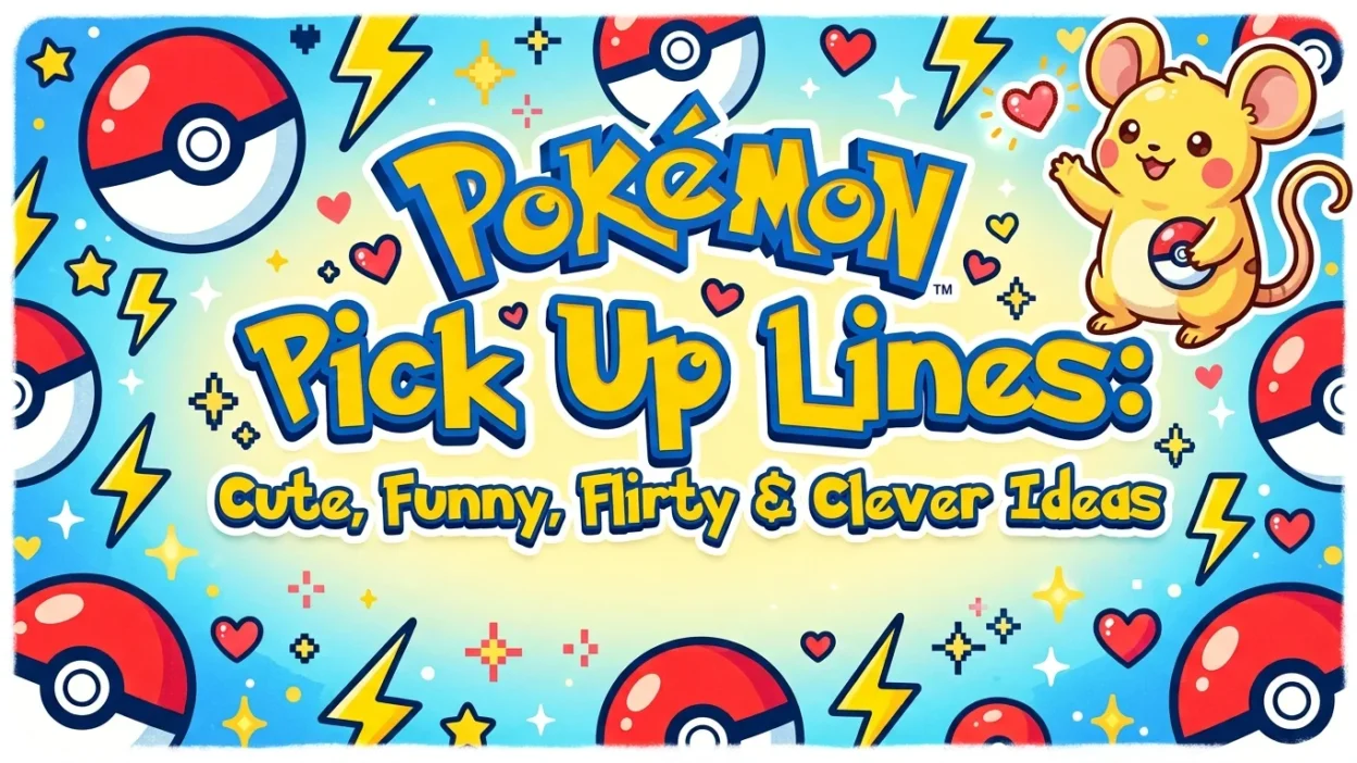 Pokémon pick up lines with cute, funny, flirty, and clever ideas